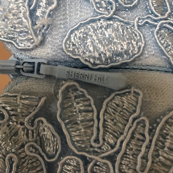 Sherri Hill size 2 blue tulle chiffon long flowy skirt train formal prom - Picture 3 of 8